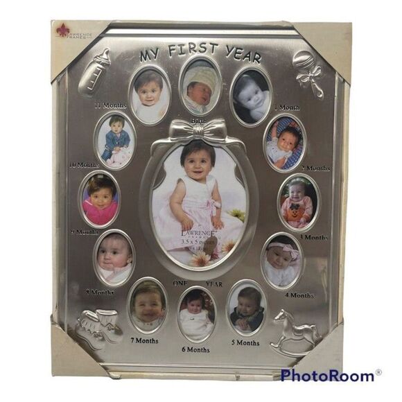 Lawrence Frames Silver Plated My First Year Picture Frame 830080 - Picture 1 of 4